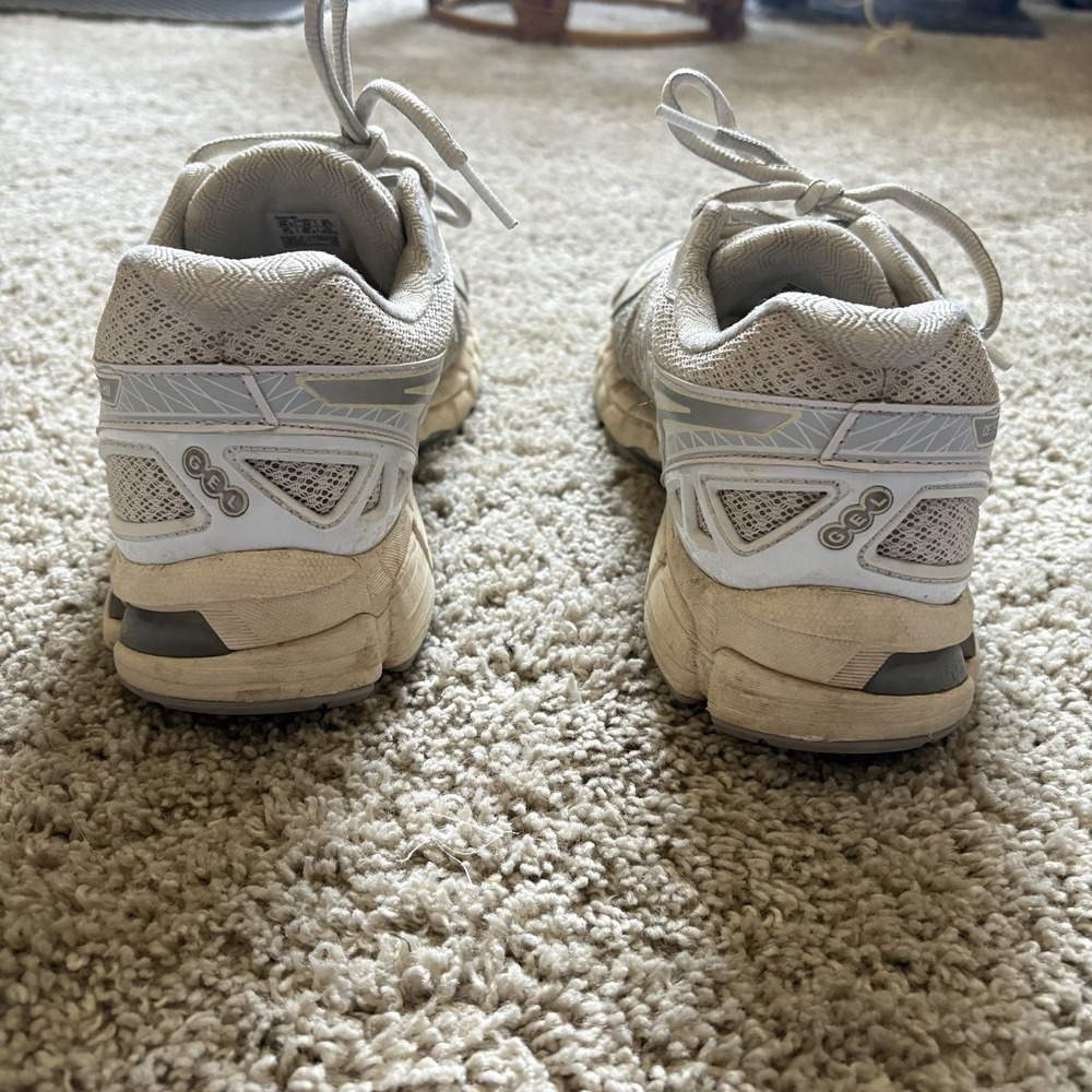 Men's 8.5 ASICS Gel Kayano 20 Cream Pure Silver Lace Up Sneakers - Picture 8 of 8
